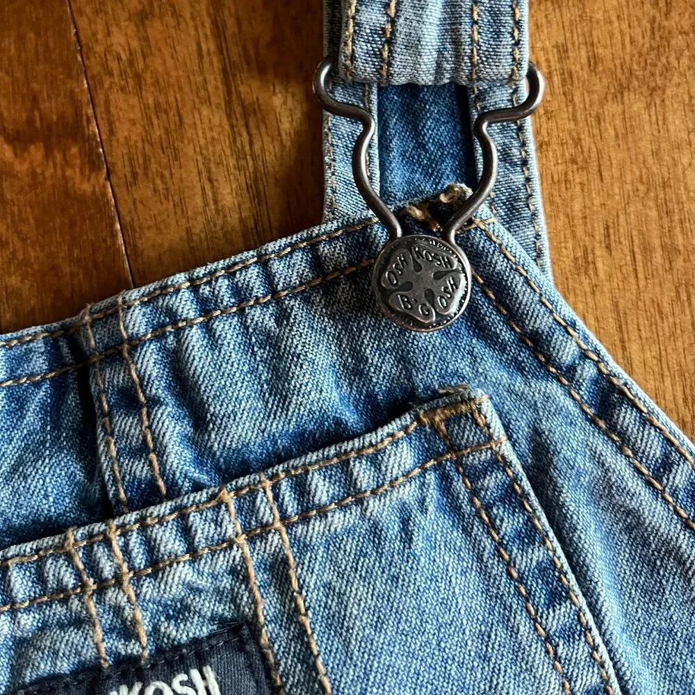 OshKosh patchwork overalls 24m